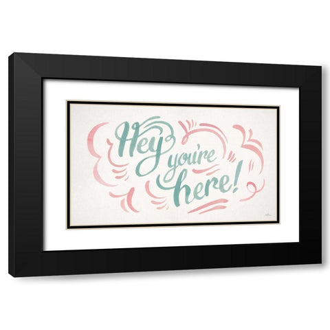 Hey II Black Modern Wood Framed Art Print with Double Matting by Penner, Janelle