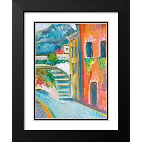 Positano II Black Modern Wood Framed Art Print with Double Matting by Vertentes, Jeanette