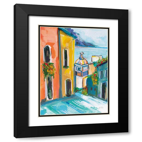 Positano III Black Modern Wood Framed Art Print with Double Matting by Vertentes, Jeanette