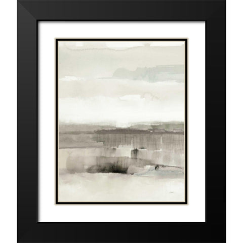 Influence of Line and Color Neutral Crop Black Modern Wood Framed Art Print with Double Matting by Schick, Mike