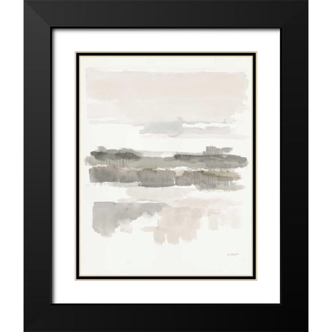 Neutral Wetlands Crop Black Modern Wood Framed Art Print with Double Matting by Schick, Mike