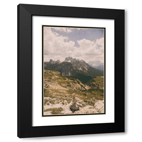 Grassy Mountain Slopes Black Modern Wood Framed Art Print with Double Matting by Aledanda