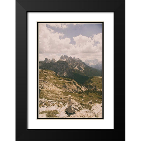 Grassy Mountain Slopes Black Modern Wood Framed Art Print with Double Matting by Aledanda