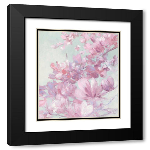 Spring Magnolia II Black Modern Wood Framed Art Print with Double Matting by Purinton, Julia