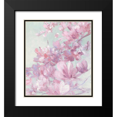Spring Magnolia II Black Modern Wood Framed Art Print with Double Matting by Purinton, Julia