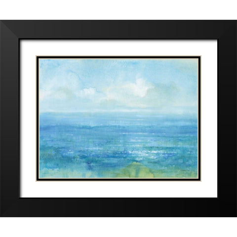 Sea Sparkle I Black Modern Wood Framed Art Print with Double Matting by Nai, Danhui