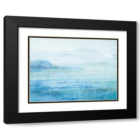 Sea Sparkle II Black Modern Wood Framed Art Print with Double Matting by Nai, Danhui