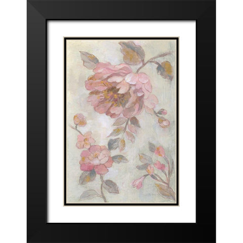 Romantic Spring Flowers II Black Modern Wood Framed Art Print with Double Matting by Vassileva, Silvia