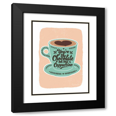 Chocolate on My Cappucino Black Modern Wood Framed Art Print with Double Matting by Snowdon, Alexandra
