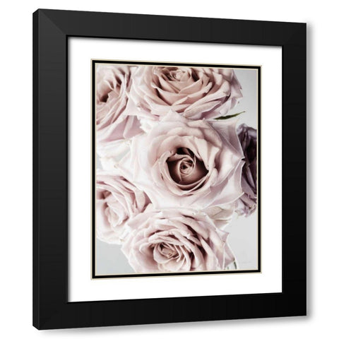 Dusty Rose Cluster Black Modern Wood Framed Art Print with Double Matting by Catterall, Elise