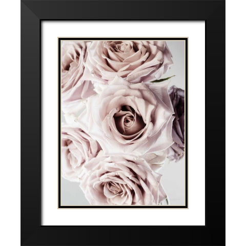 Dusty Rose Cluster Black Modern Wood Framed Art Print with Double Matting by Catterall, Elise