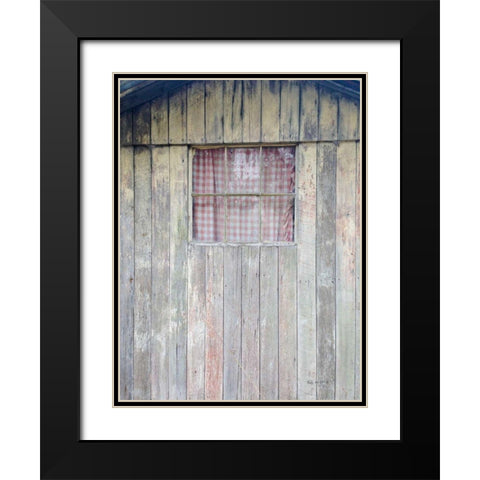Checkered Barn Black Modern Wood Framed Art Print with Double Matting by Goldstein, Ed