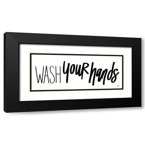 Bathroom Etiquette XI Black Modern Wood Framed Art Print with Double Matting by York, Leah