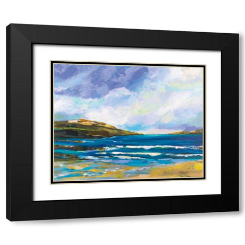 Two Islands Black Modern Wood Framed Art Print with Double Matting by Vertentes, Jeanette