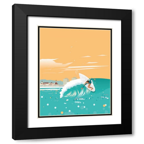 San Diego No Words Black Modern Wood Framed Art Print with Double Matting by Escalante, Omar