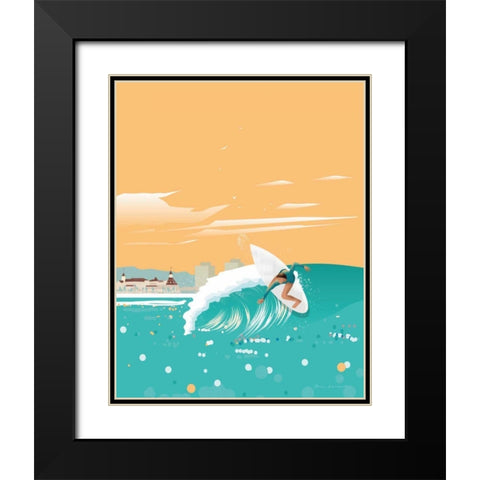 San Diego No Words Black Modern Wood Framed Art Print with Double Matting by Escalante, Omar