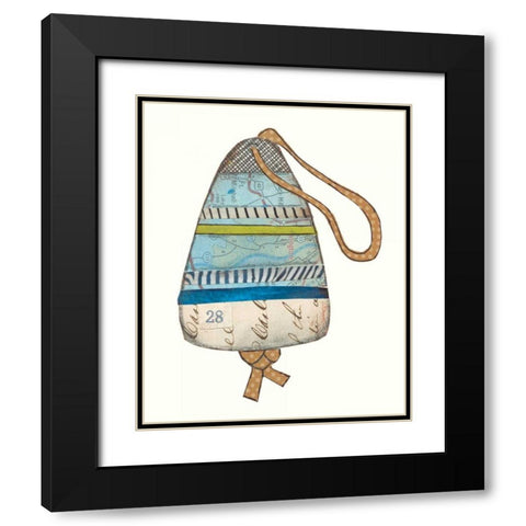 Lobster Buoys II Black Modern Wood Framed Art Print with Double Matting by Prahl, Courtney