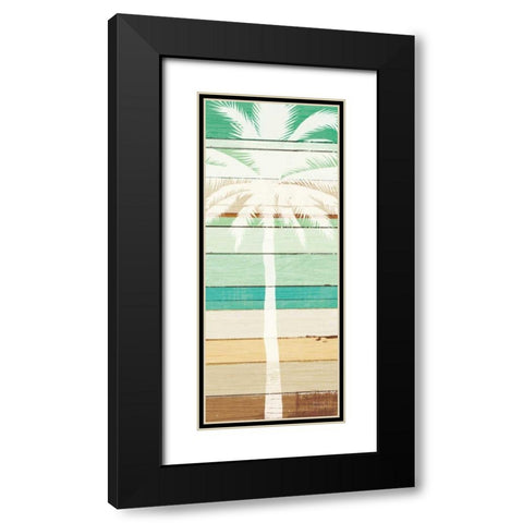 Beachscape Palms IV Green Black Modern Wood Framed Art Print with Double Matting by Mullan, Michael