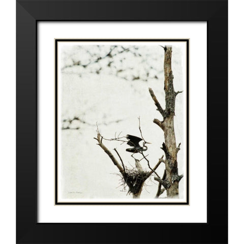 Poised Black Modern Wood Framed Art Print with Double Matting by Van Swearingen, Debra