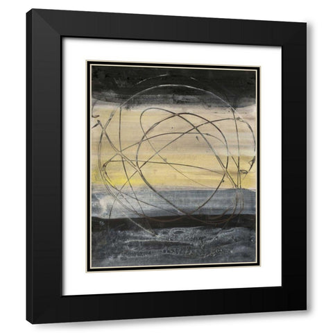Natural Balance II Black Modern Wood Framed Art Print with Double Matting by Hristova, Albena