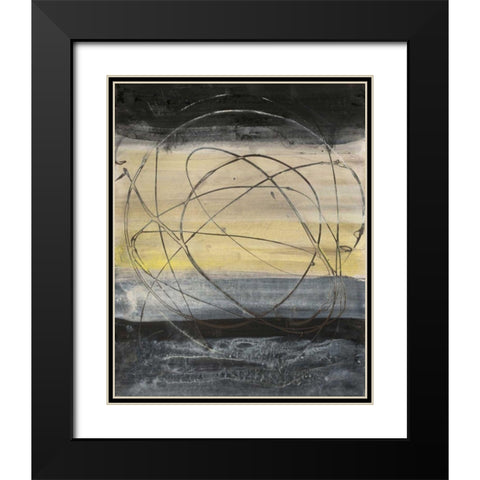 Natural Balance II Black Modern Wood Framed Art Print with Double Matting by Hristova, Albena