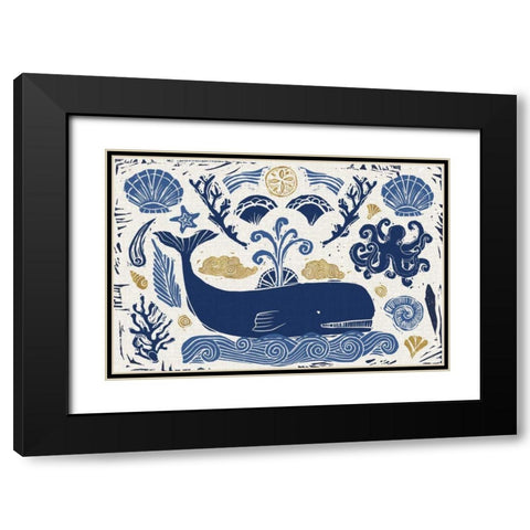 Primitive Sea I Black Modern Wood Framed Art Print with Double Matting by Brissonnet, Daphne