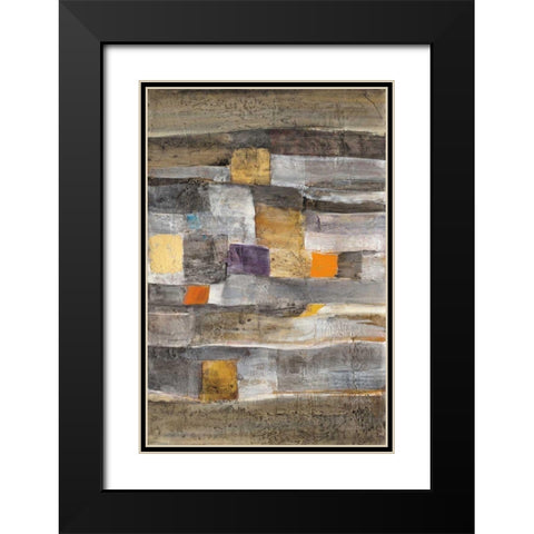 Pueblo II Black Modern Wood Framed Art Print with Double Matting by Hristova, Albena