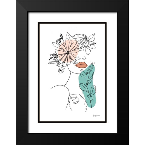 Rooted I Black Modern Wood Framed Art Print with Double Matting by Thorns, Becky