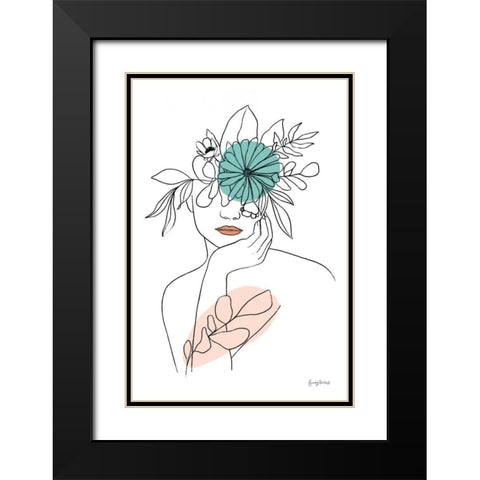 Rooted III Black Modern Wood Framed Art Print with Double Matting by Thorns, Becky