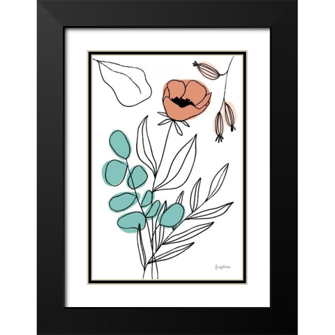 Rooted IV Black Modern Wood Framed Art Print with Double Matting by Thorns, Becky