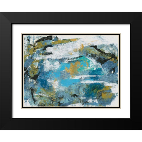 Impromptu II Black Modern Wood Framed Art Print with Double Matting by Vassileva, Silvia