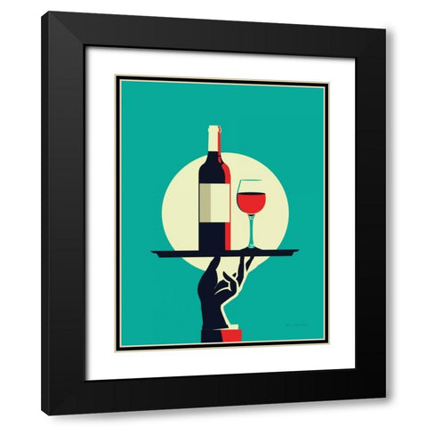 Red Wine Black Modern Wood Framed Art Print with Double Matting by Escalante, Omar