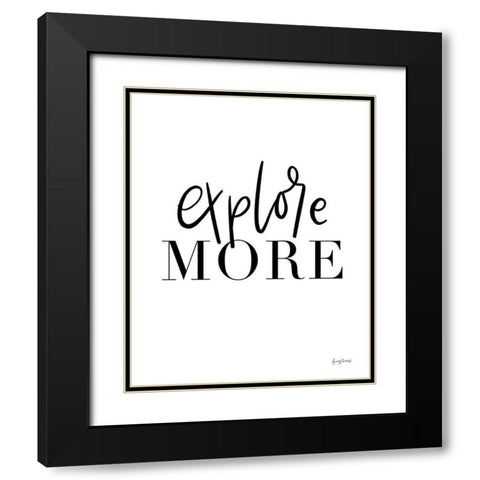 Simple Words VI Black Modern Wood Framed Art Print with Double Matting by Thorns, Becky