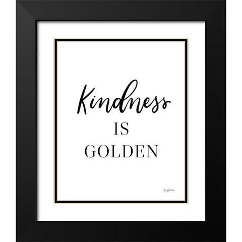 Simple Words IX Black Modern Wood Framed Art Print with Double Matting by Thorns, Becky