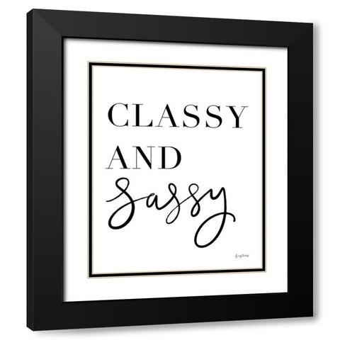Simple Words X Black Modern Wood Framed Art Print with Double Matting by Thorns, Becky