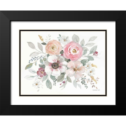 Essence of Spring I Black Modern Wood Framed Art Print with Double Matting by Nai, Danhui