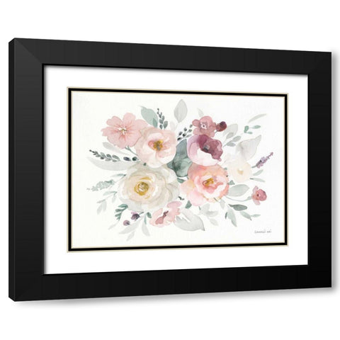 Essence of Spring II Black Modern Wood Framed Art Print with Double Matting by Nai, Danhui