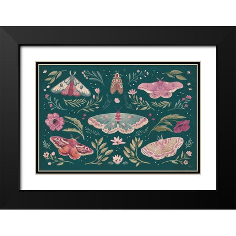 Winged Study I Plum Black Modern Wood Framed Art Print with Double Matting by Penner, Janelle