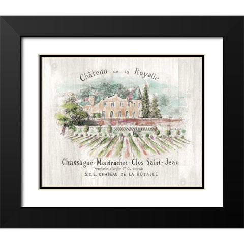 Chateau Royalle on Wood Color Black Modern Wood Framed Art Print with Double Matting by Nai, Danhui