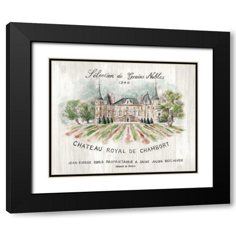 Chateau Chambort on Wood Color Black Modern Wood Framed Art Print with Double Matting by Nai, Danhui