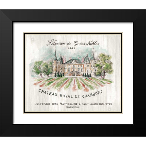 Chateau Chambort on Wood Color Black Modern Wood Framed Art Print with Double Matting by Nai, Danhui