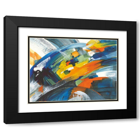 Trataka Black Modern Wood Framed Art Print with Double Matting by Nai, Danhui