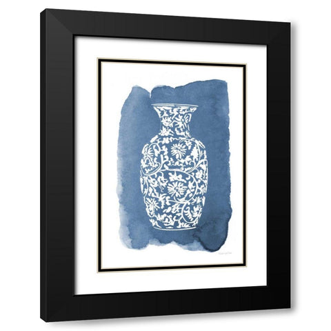 Chinese Vase II Black Modern Wood Framed Art Print with Double Matting by Charro, Mercedes Lopez