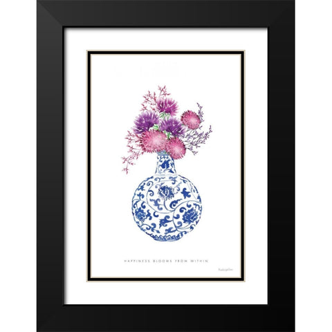 Chinoiserie Style I Black Modern Wood Framed Art Print with Double Matting by Charro, Mercedes Lopez