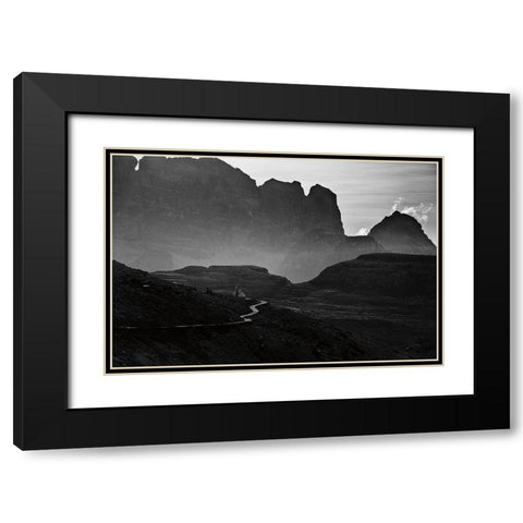 Dolomiti I Black Modern Wood Framed Art Print with Double Matting by Aledanda