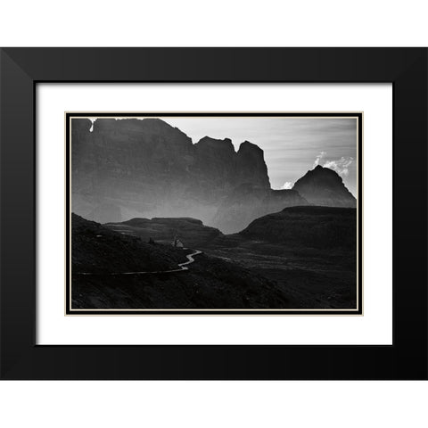 Dolomiti I Black Modern Wood Framed Art Print with Double Matting by Aledanda
