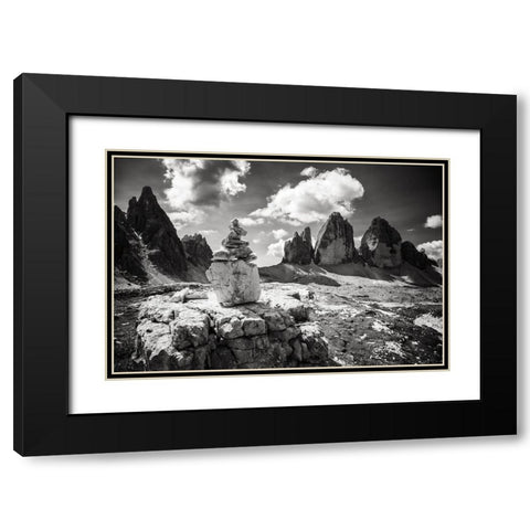Dolomiti II Black Modern Wood Framed Art Print with Double Matting by Aledanda