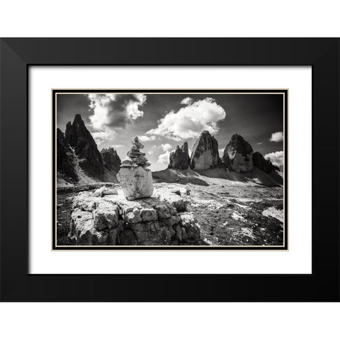 Dolomiti II Black Modern Wood Framed Art Print with Double Matting by Aledanda
