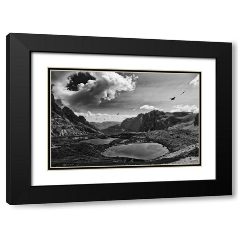 Dolomiti III Black Modern Wood Framed Art Print with Double Matting by Aledanda