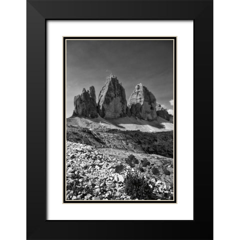 Dolomiti IV Black Modern Wood Framed Art Print with Double Matting by Aledanda